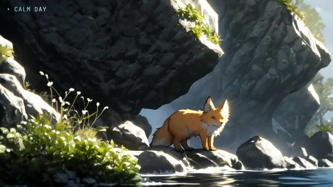 Воздух в скальной расселине — спокойная анимация природы для сна