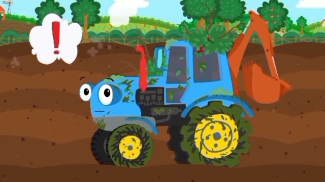 Трактор Гоша и котёнок Котэ. Мультик.