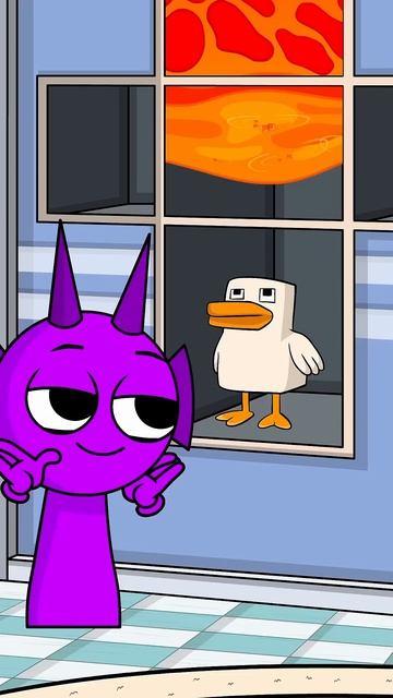 Lava + Chicken Situation 🤣 #animation #shorts