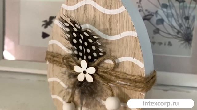 Декоративная пасхальная фигурка ЗАЙКА ЗОСЯ, дерево, 24х10 см, DH9160150-2пасхальная корзина ЯРКАЯ ПА