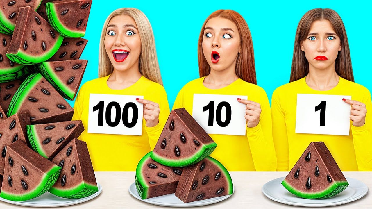 100 Слоев Еды Челлендж # Смешные Кухонные Войны от Candy DO