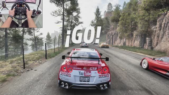 Nissan GTR R35 против суперкаров - Forza Horizon 5 | Руль Logitech G923👍🔥🏎