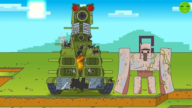 Крипер взорвал КВ-44 - Мультики про танки