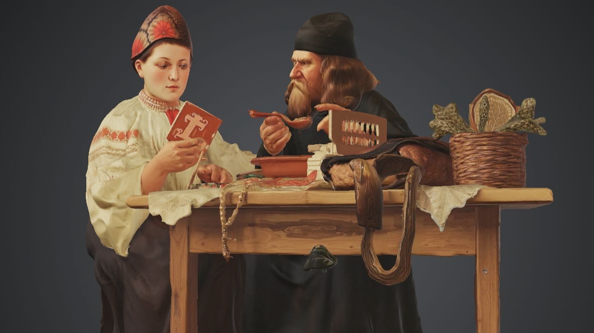 Meshy Ai и Blender. Работа над моделью паломники c картины ч1