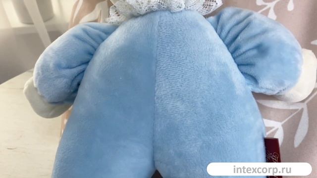 Зайчик-погремушка Малыш голубой, Фабрика Принцесса, 545345