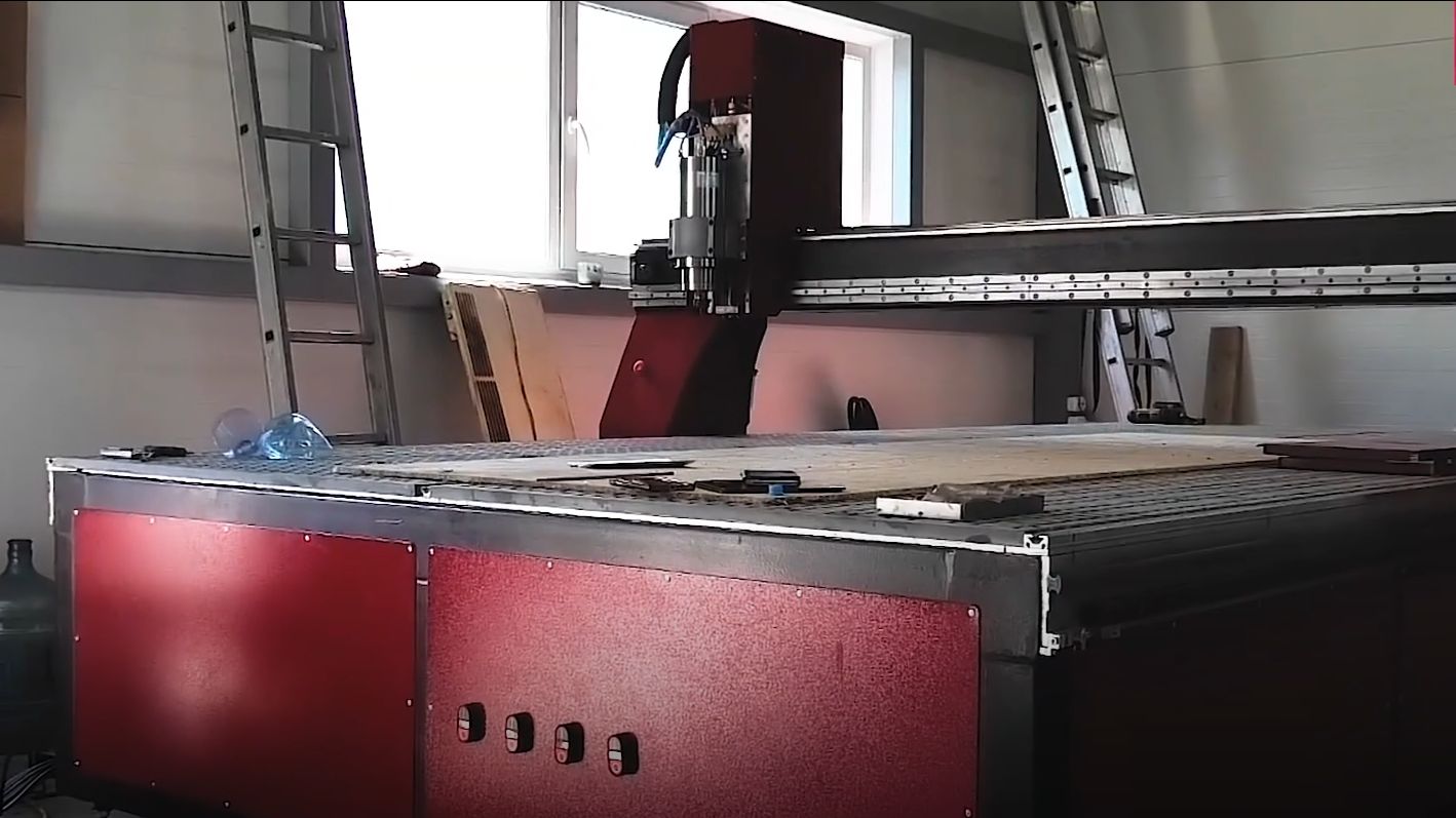 Вакуумный стол на чпу. Запуск чпу фрезерного станка.