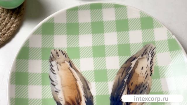 Декоративная тарелка ЛЮБОПЫТНЫЙ КРОЛИК, полипропилен, зелёная, 19 см, 170497160-2