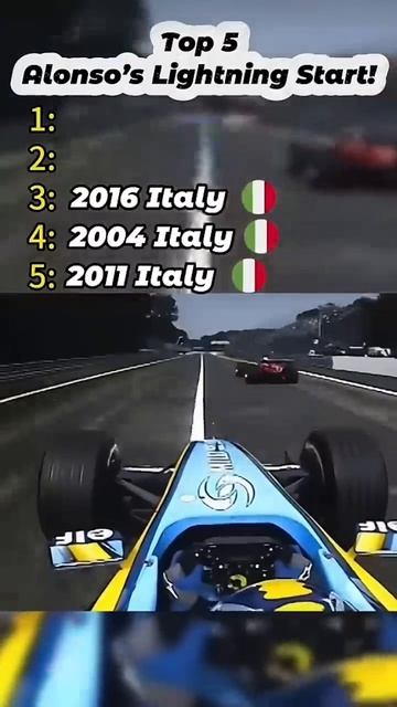 ТОП-5 молниеносных стартовых рывков Фернандо Алонсо