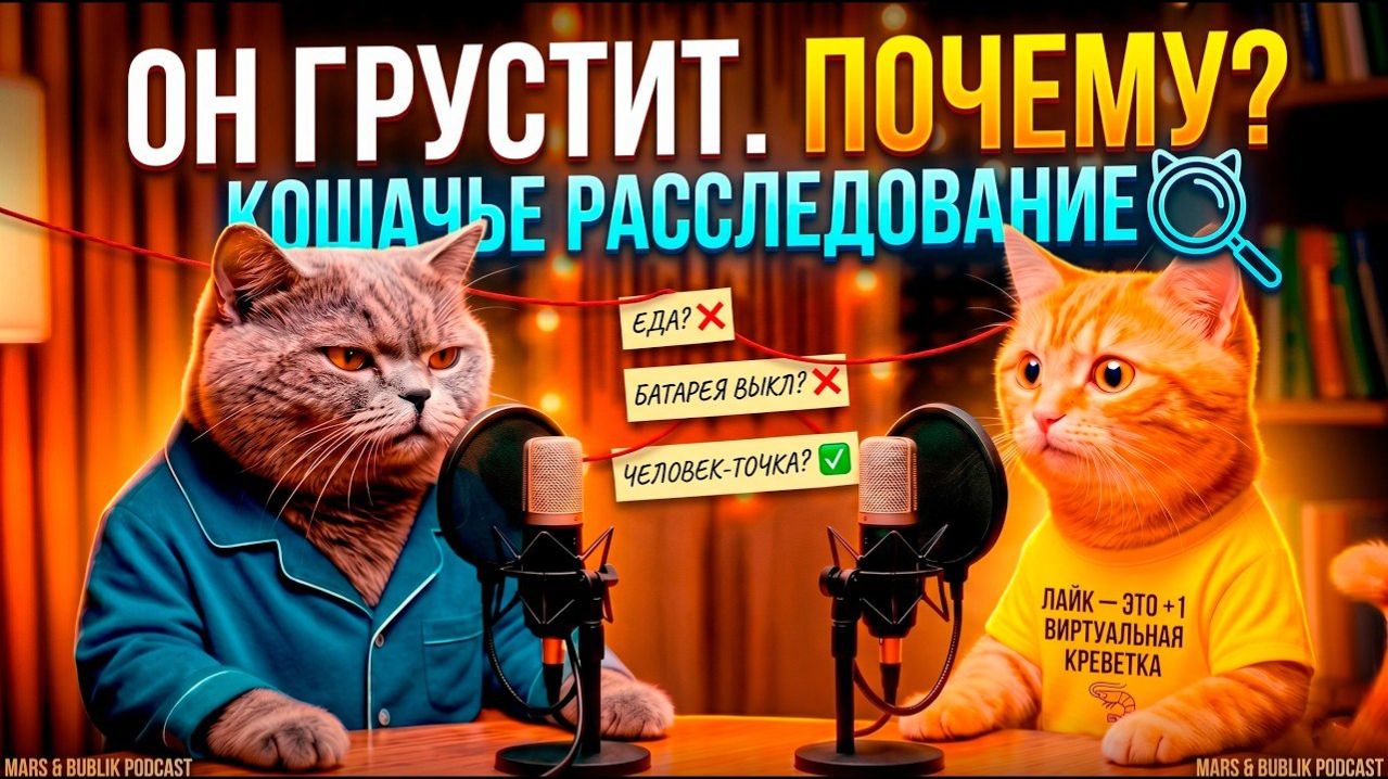 ❤️ У него плохое настроение. Причины нет. Мы расследуем.