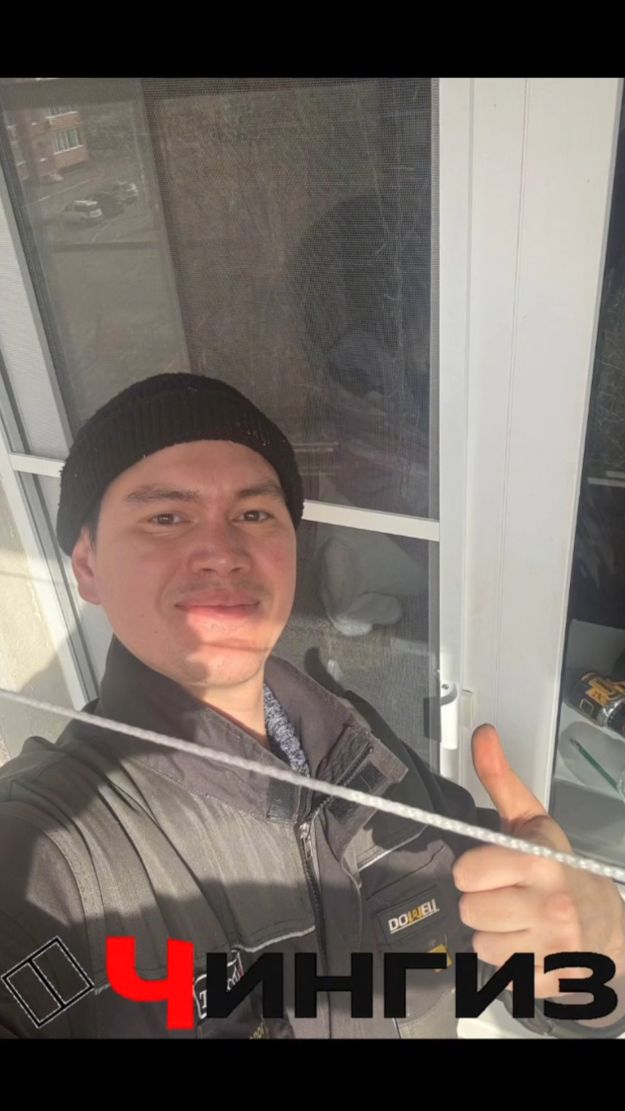 Простая москитная дверь на балкон | Ремонт окон в Уфе