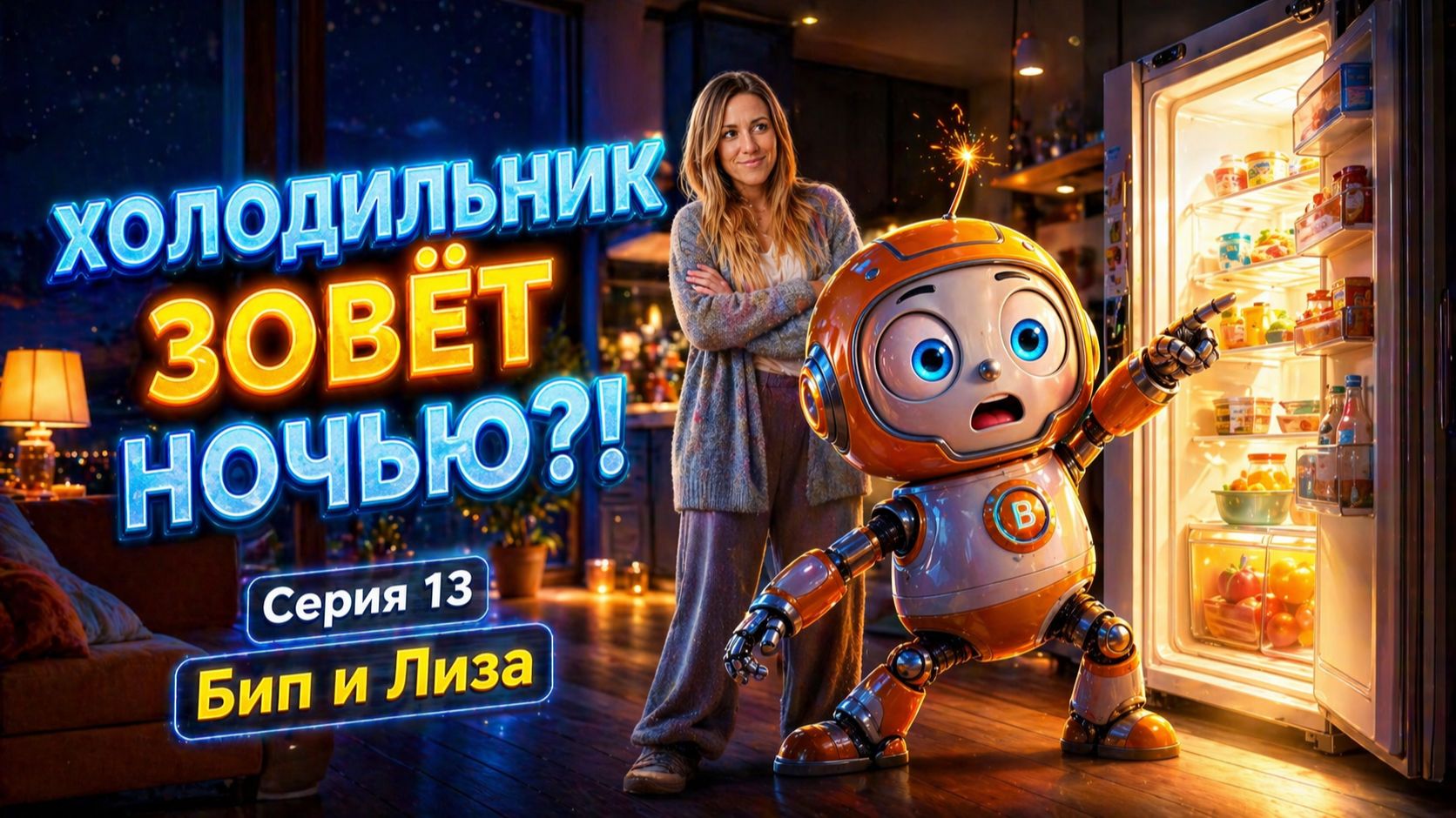 Холодильник зовёт ночью?! 😄 Бип и Лиза | Серия 13