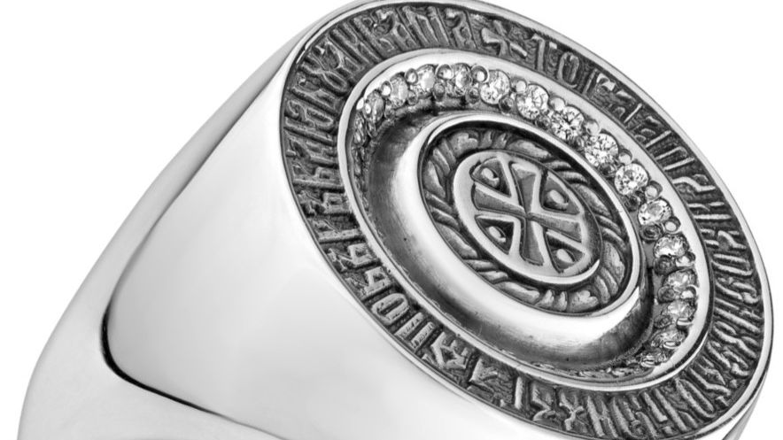 Перстень «По Вере Вашей ...» серебро 925 проба (арт. 03.302А)