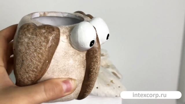 Декоративное кашпо ПТИЦА ТУККИ, керамика, 11 см, 2053928