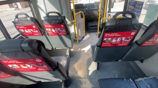 Реклама на подголовниках А4 формата в салонах общественного транспорта