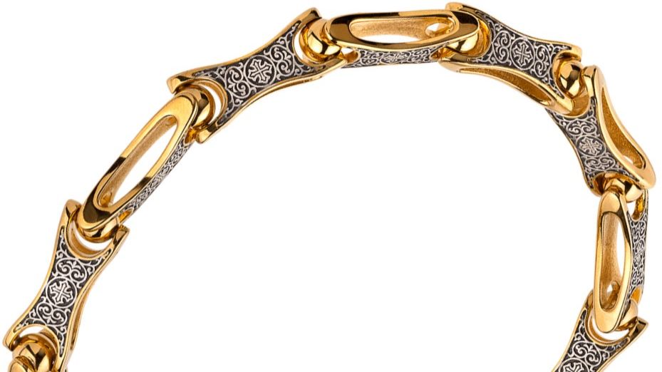 Браслет «Лилия долин» серебро 925 пробы золочение (арт. 11.137)