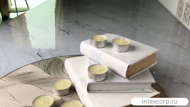 Набор ароматических свечей ВАНИЛЬ, 3.8х1.6 см (упаковка 6 шт.), 001810-свеча