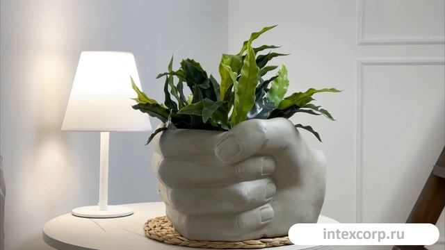 Декоративное кашпо НАДЁЖНАЯ РУКА, керамика, бежевое, 32 см, 850893-2