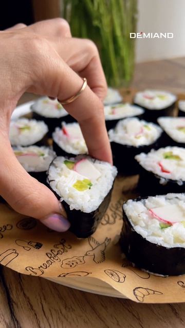 Запеченные роллы вкуснее чем в доставке🤤  Готовлю в аэрогри DEMIAND ВБ: #WW284767 ОЗОН: #2889579715