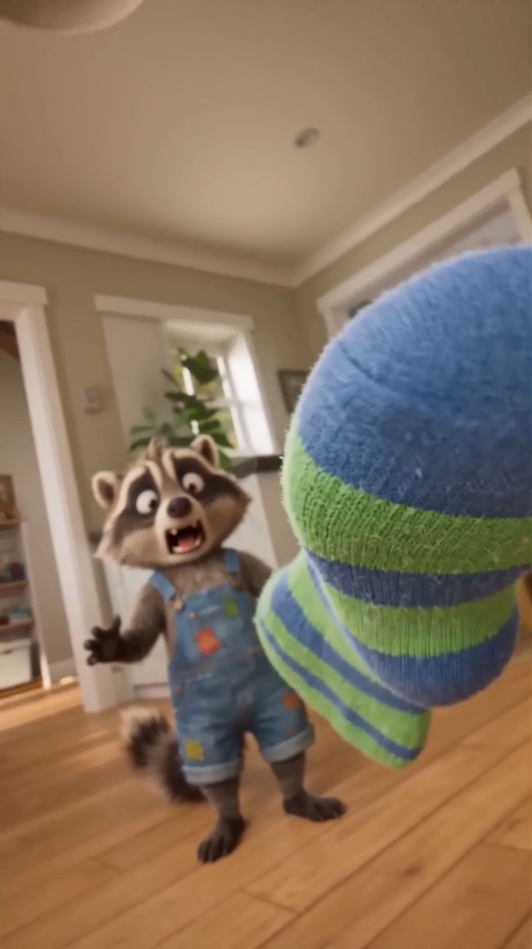 Енот и носки!