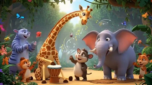 Вечеринка барабанов в джунглях ! Развивающие мультики для малышей
