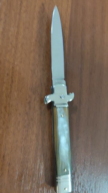 Rare knife AKC stiletto horn made in Italy
