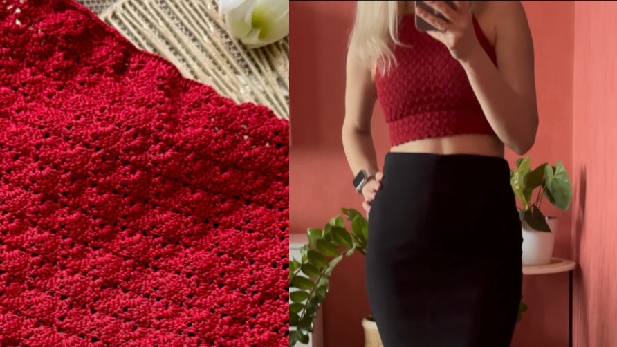 #пряжа_к_чаю Отчет за 3/4 неделю🌸Процесс, 1 готовая работа на мне😁