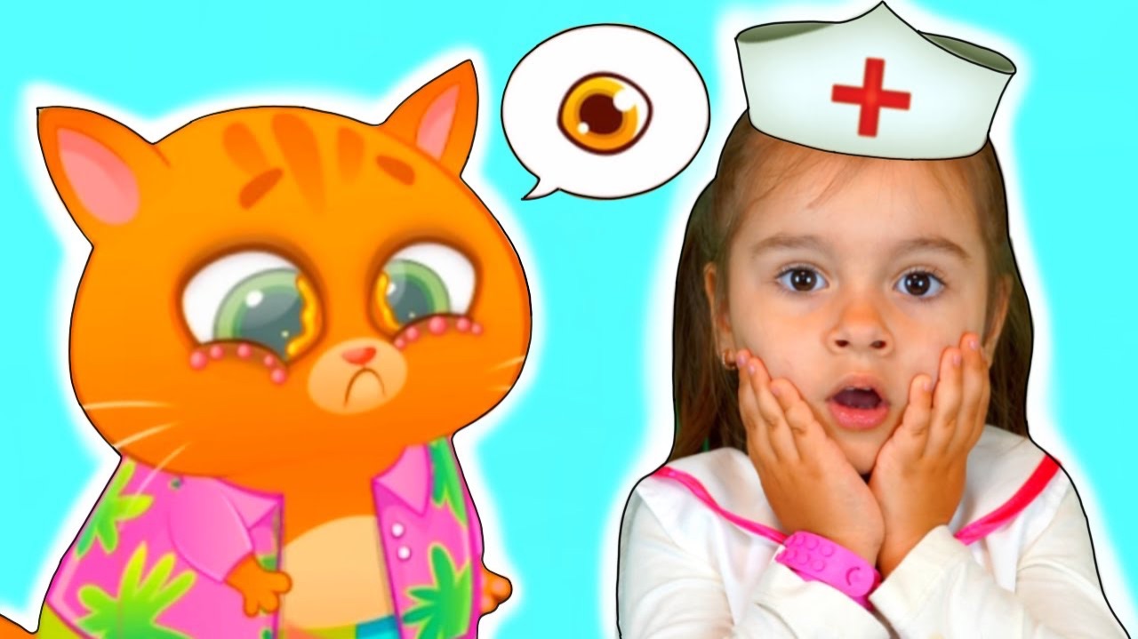 Мультики для Детей как Арина Попала с Котиком Bubbu в Больницу | Арина Лечит Бубу