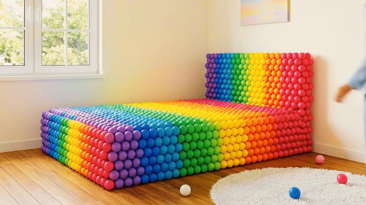 Какую кровать своей мечты выбрали бы Вы? ✨ Невероятно приятная ИИ-анимация как в Мультики!