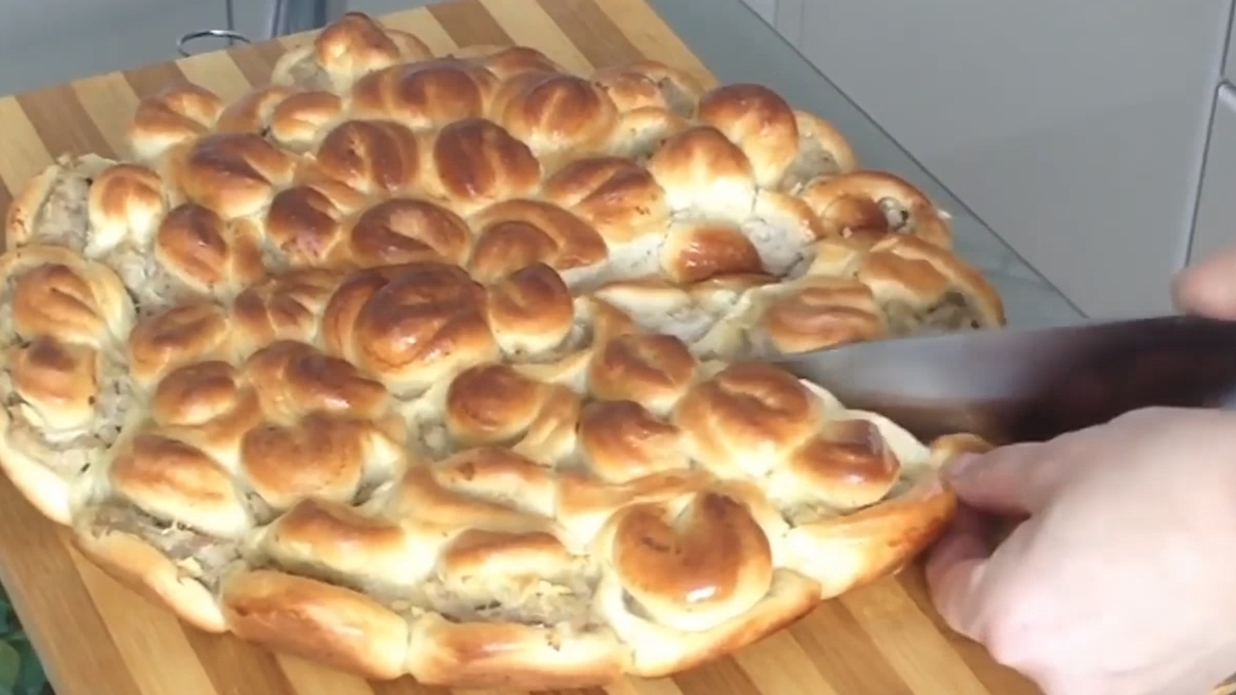 Мясной пирог Хризантема!