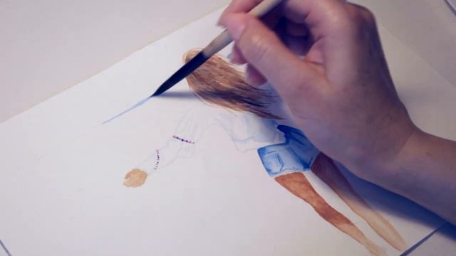 Рисунок акварелью 