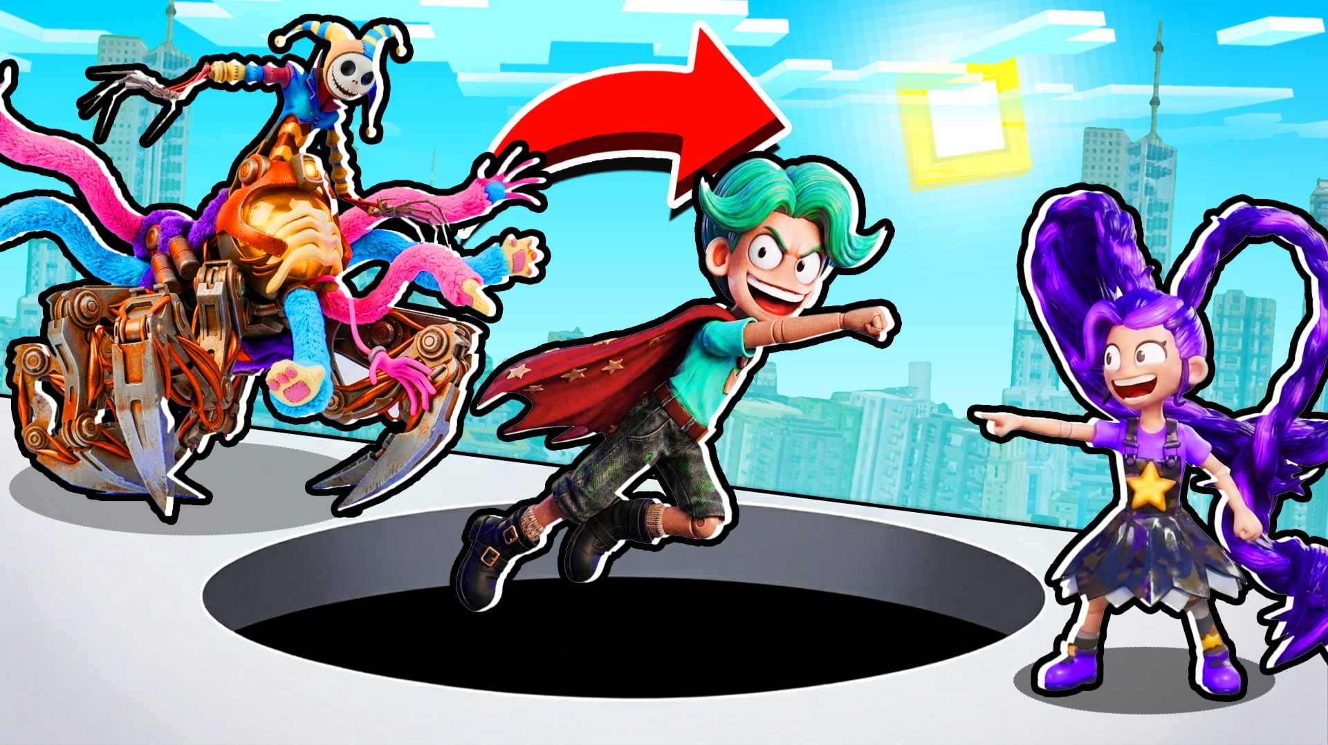 КТО ПЕРЕПРЫГНЕТ ЯМУ ИЗ ИГРУШЕК POPPY PLAYTIME 5 В МАЙНКРАФТ