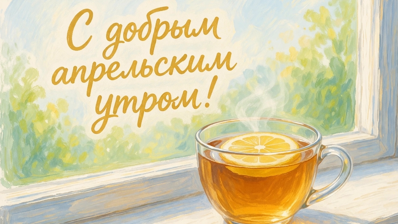 С добрым утром апреля. Шикарная музыкальная открытка.