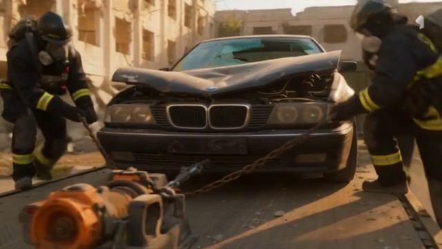Спасатели достали из под завала МСЧ 126 Припятской больницы BMW 750iL E38