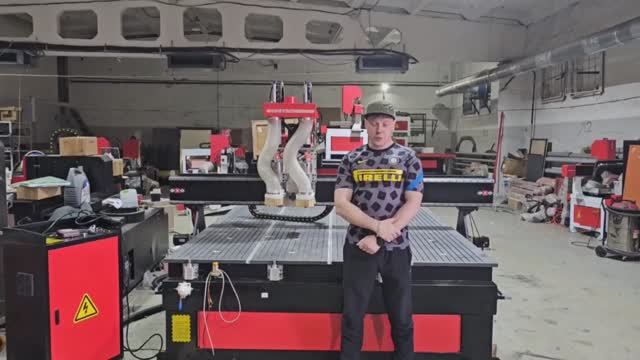 Фрезерный станок с ЧПУ - 2 шпинделя, для композитной панели. ЧПУ24
