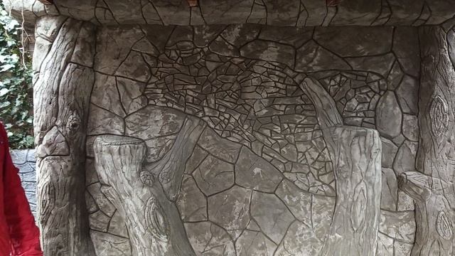 Акцентная стена в беседке. Третий этап работы.