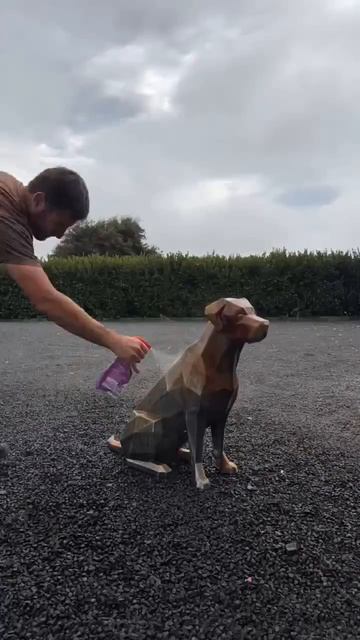 Полигональная скульптура сабаки