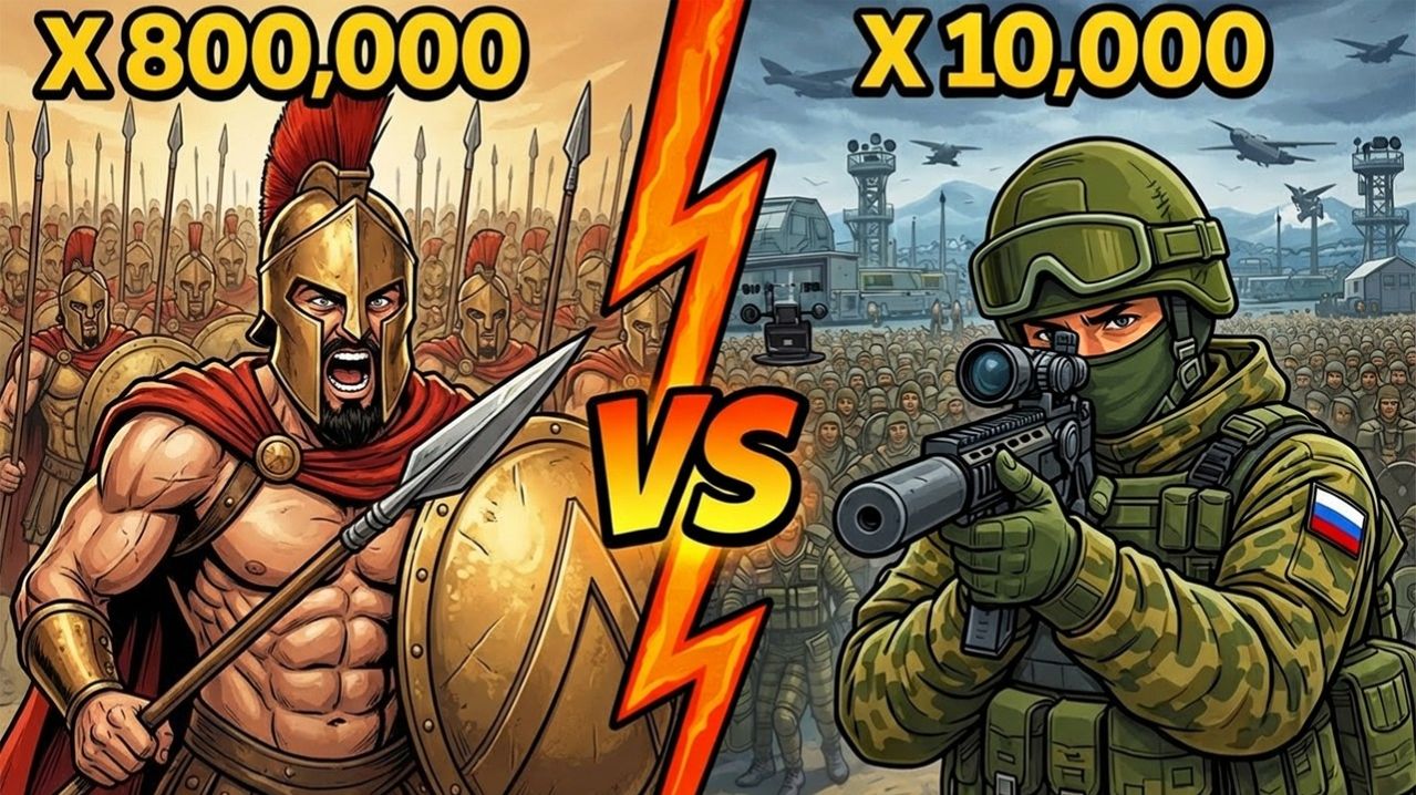 ЧТО ЕСЛИ 800,000 СПАРТАНЦЕВ НАПАДУТ НА СОВРЕМЕННУЮ ВОЕННУЮ БАЗУ?