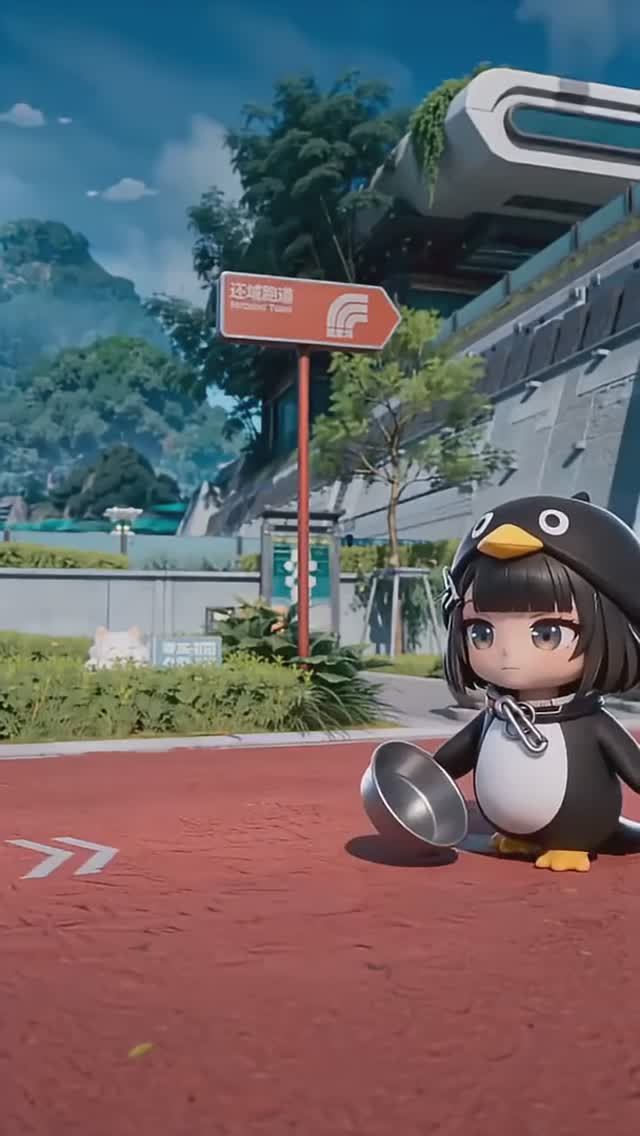 Волею судьбы стал попрошайкой :) .🐧不小心跌倒的小企鵝被當乞丐施捨 #咕咕嘎嘎 #終末地