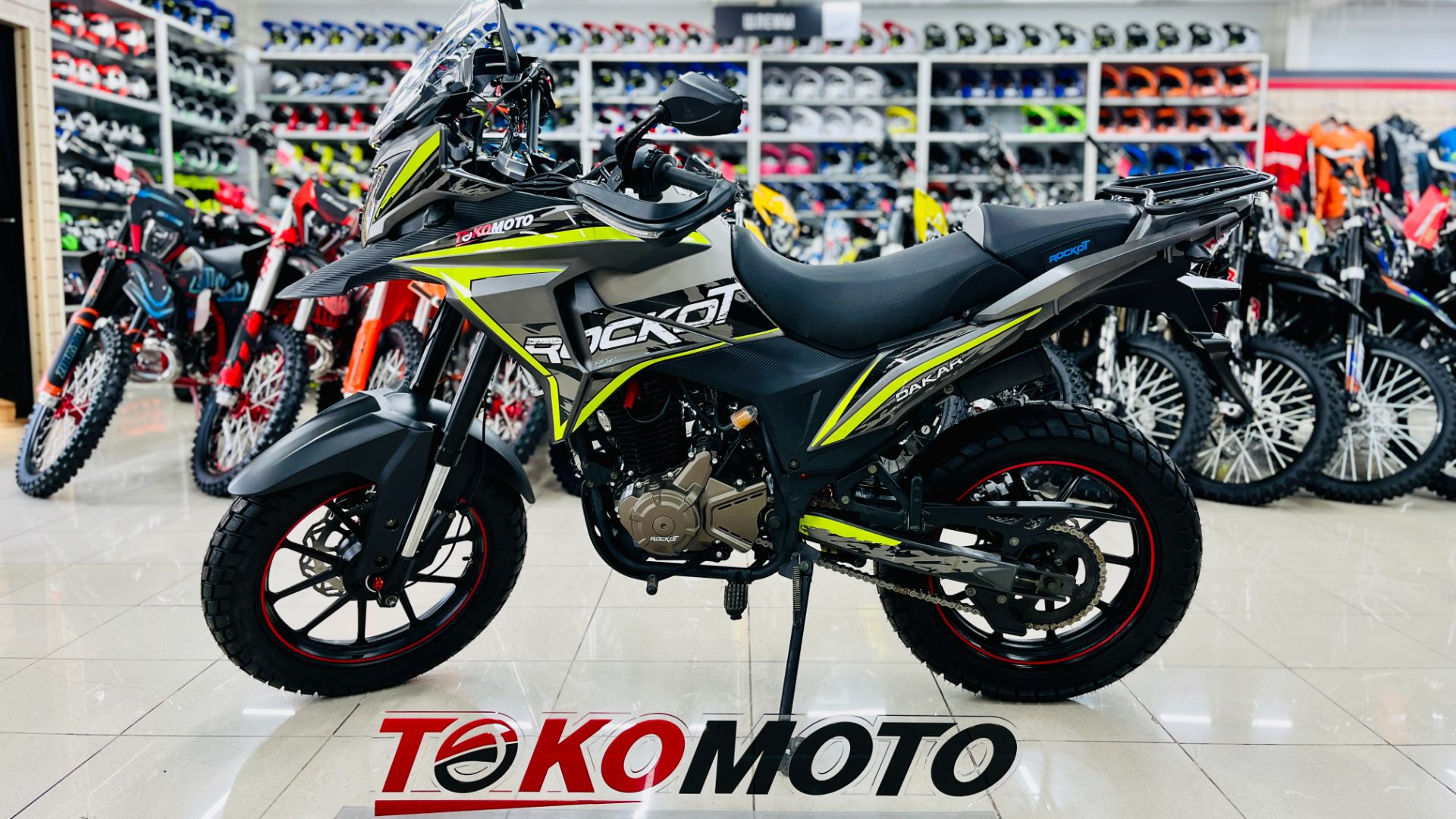 Мотоцикл турэндуро ROCKOT DAKAR 2.0 серый-желтый