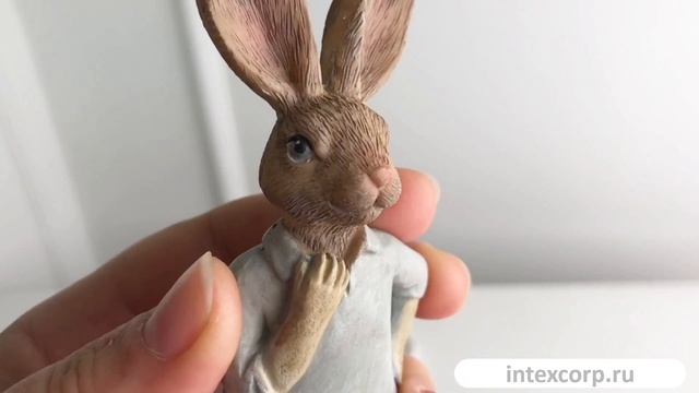 Декоративная фигура КРОЛИК КВЕНТИН, полистоун, 15 см, 2043845-1