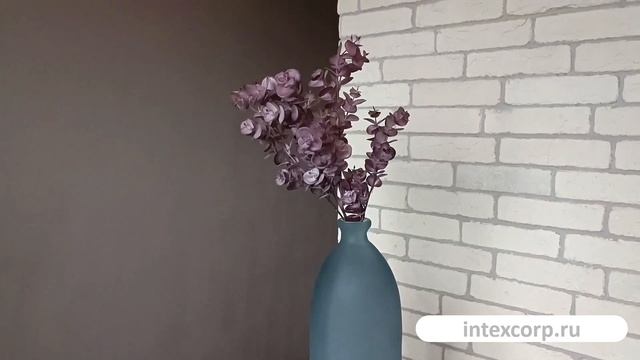 Декоративная ваза-бутыль ЭГГИ, стекло, серый, 35 см, 1058483