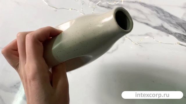 Декоративная ваза-кувшин ЛЕБРОК, фарфор, бежевый, 20х16 см, 095753120-1