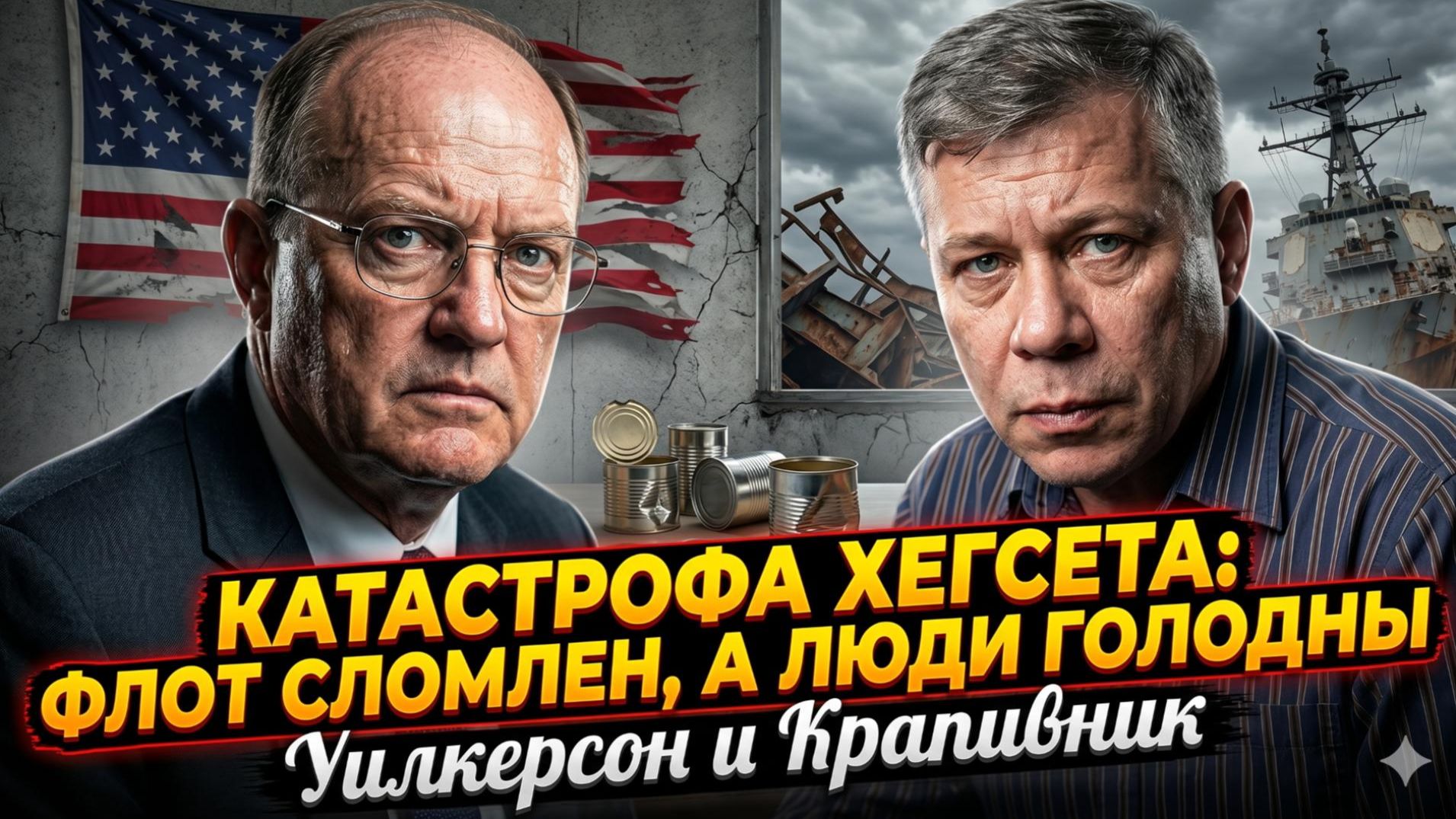 😱🍽️Вилкерсон и Крапивник | «Люди голодны!» ВМС США разрушен, это катастрофа Хегсета