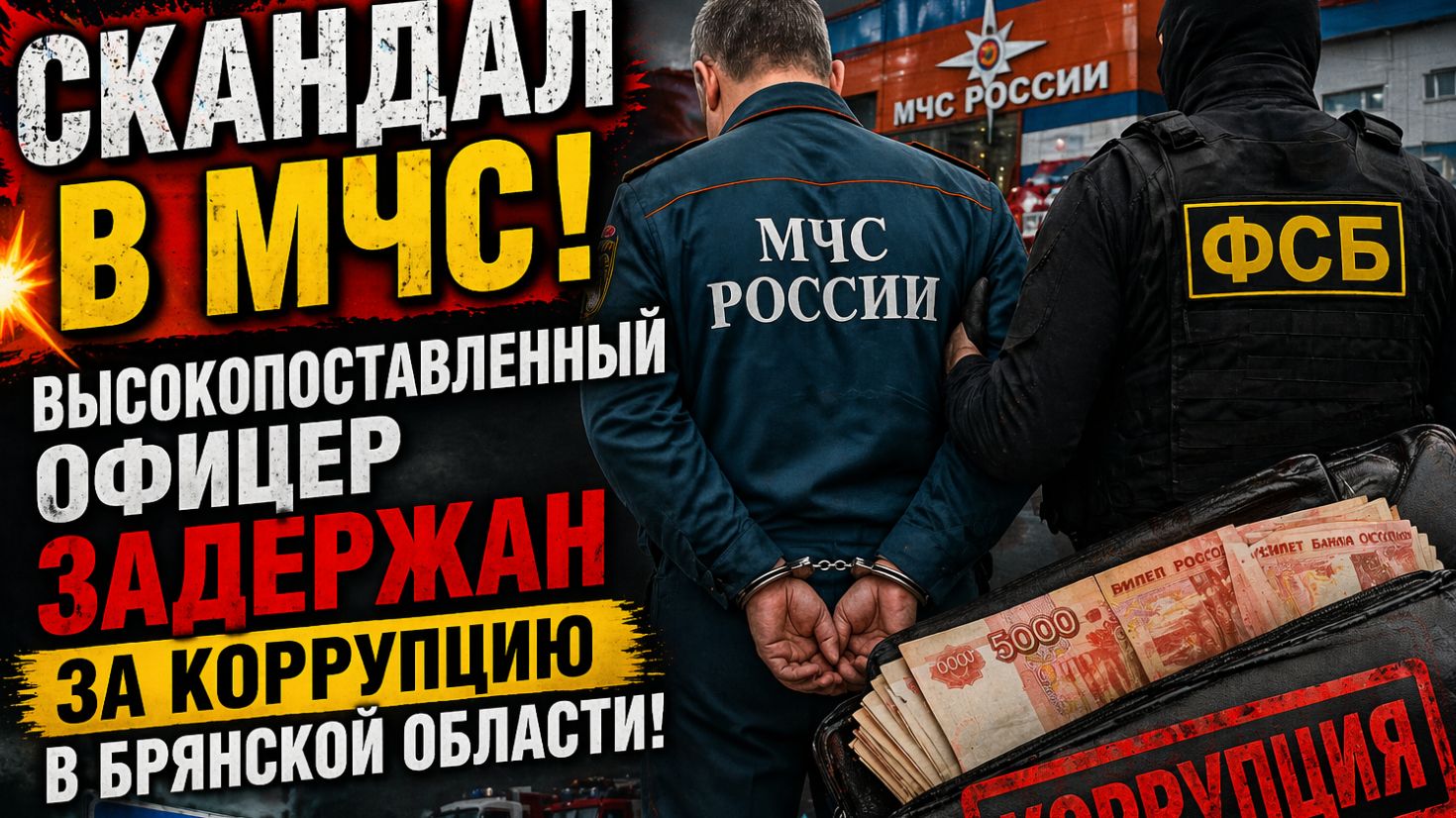 💥 СКАНДАЛ В МЧС! Высокопоставленный офицер задержан за коррупцию в Брянской области!