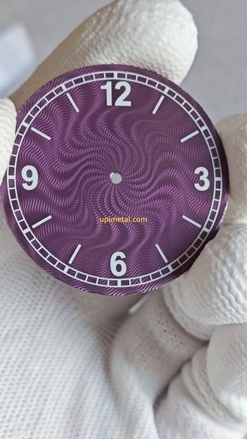 Анодированные фиолетовые вращающиеся гильошные циферблаты из титана | Upimetal