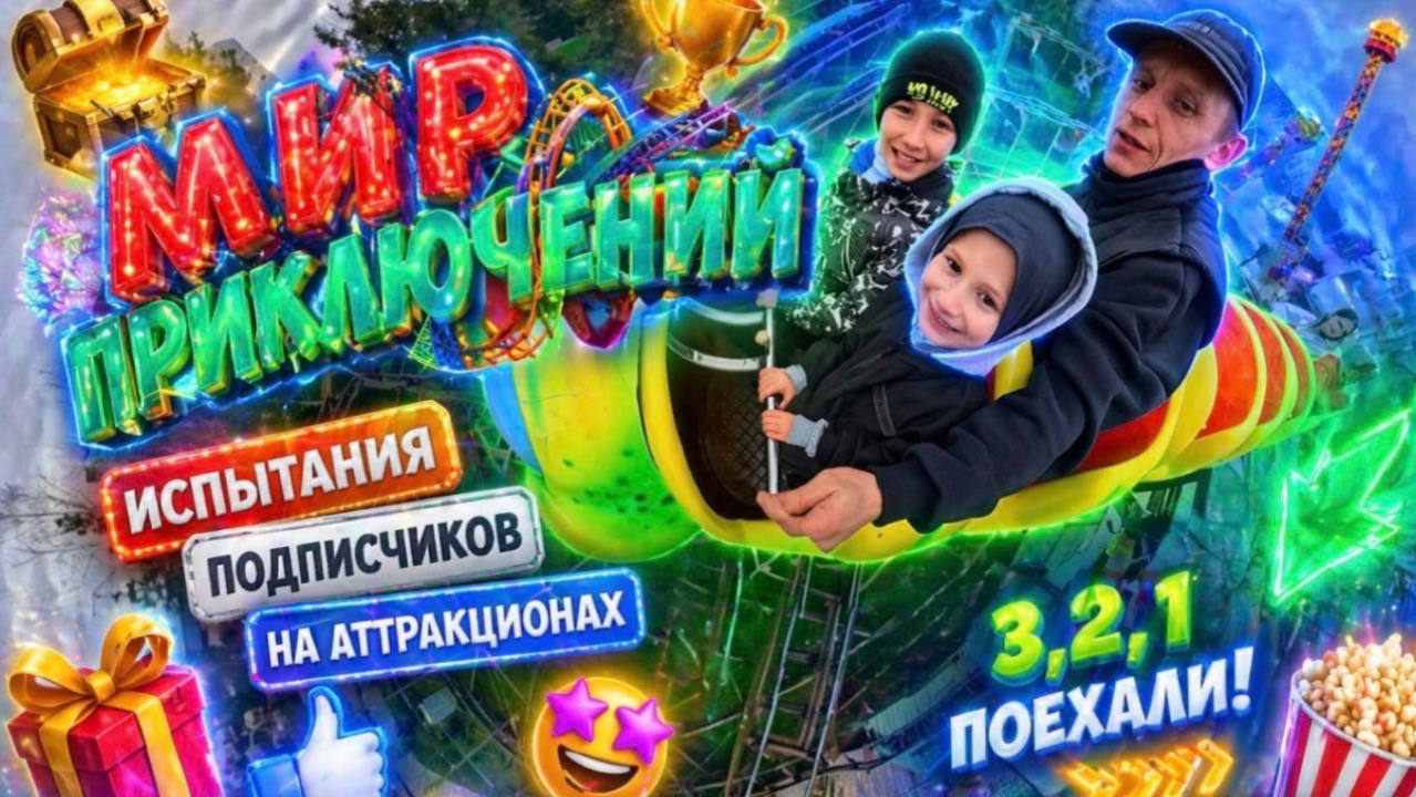 ИСПЫТАНИЯ ПОДПИСЧИКОВ НА АТТРАКЦИОНАХ | 3, 2, 1 ПОЕХАЛИ!