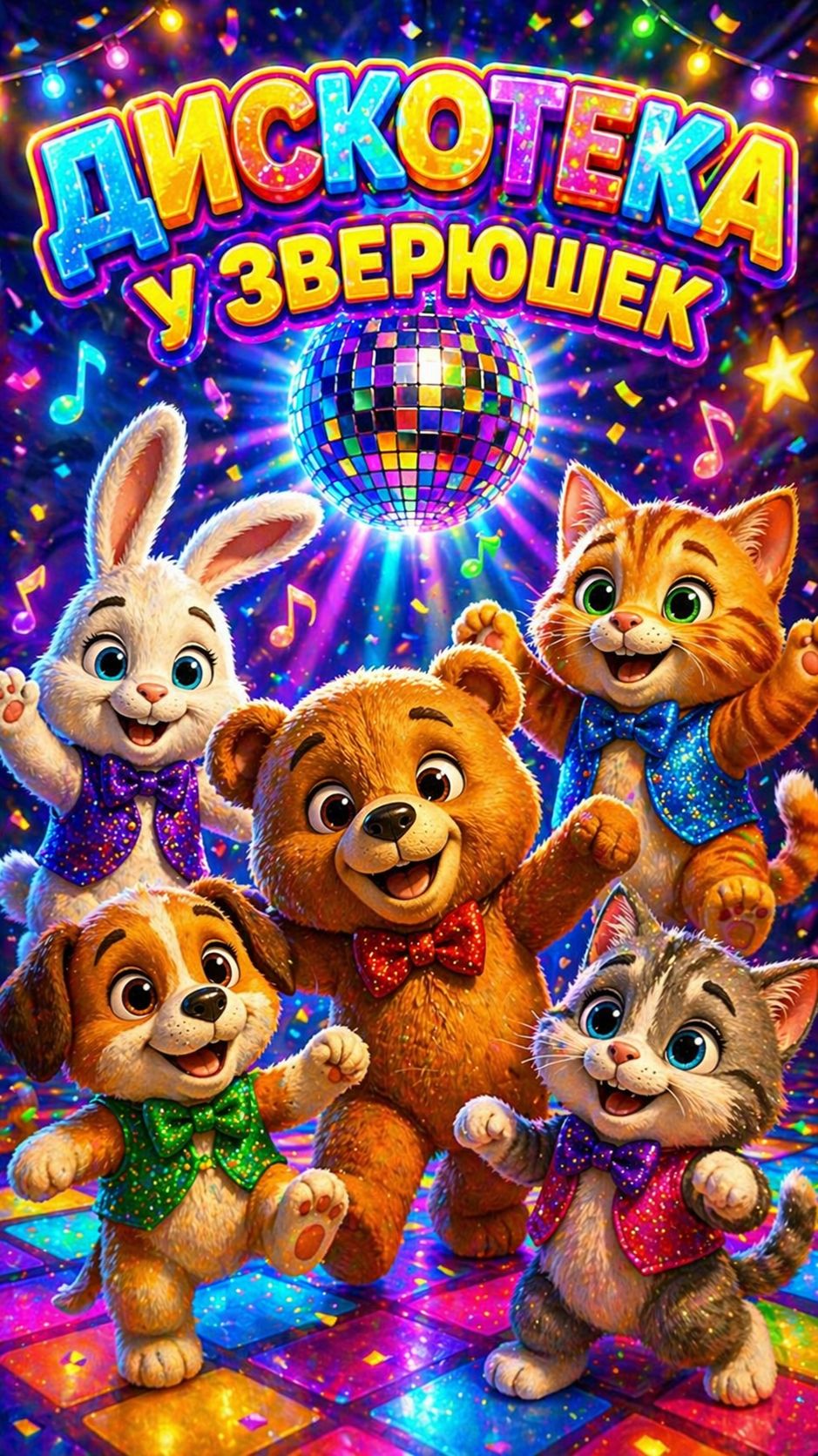 Дискотека у Зверюшек - Мульт Песенка про забавных зверюшек для малышей!