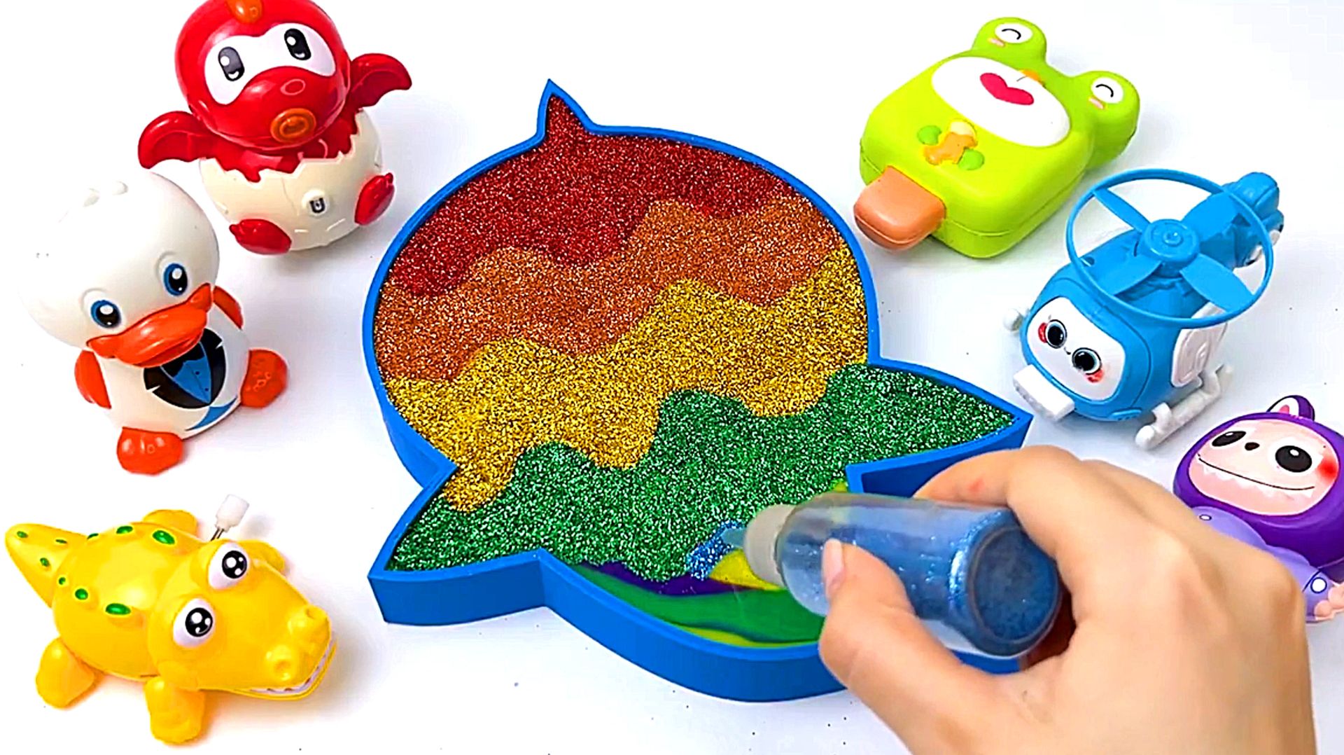 Для малышей мультики.  Смешные игрушки. Разноцветные слаймы. Для детей мультики
