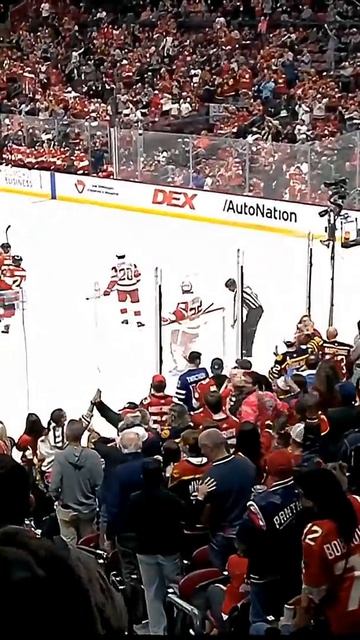 Mike Benning with a Goal vs. Detroit Red Wings