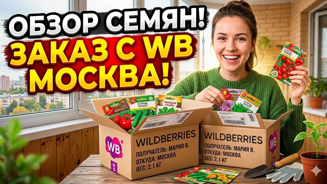 Распаковка посылки семян из Москвы